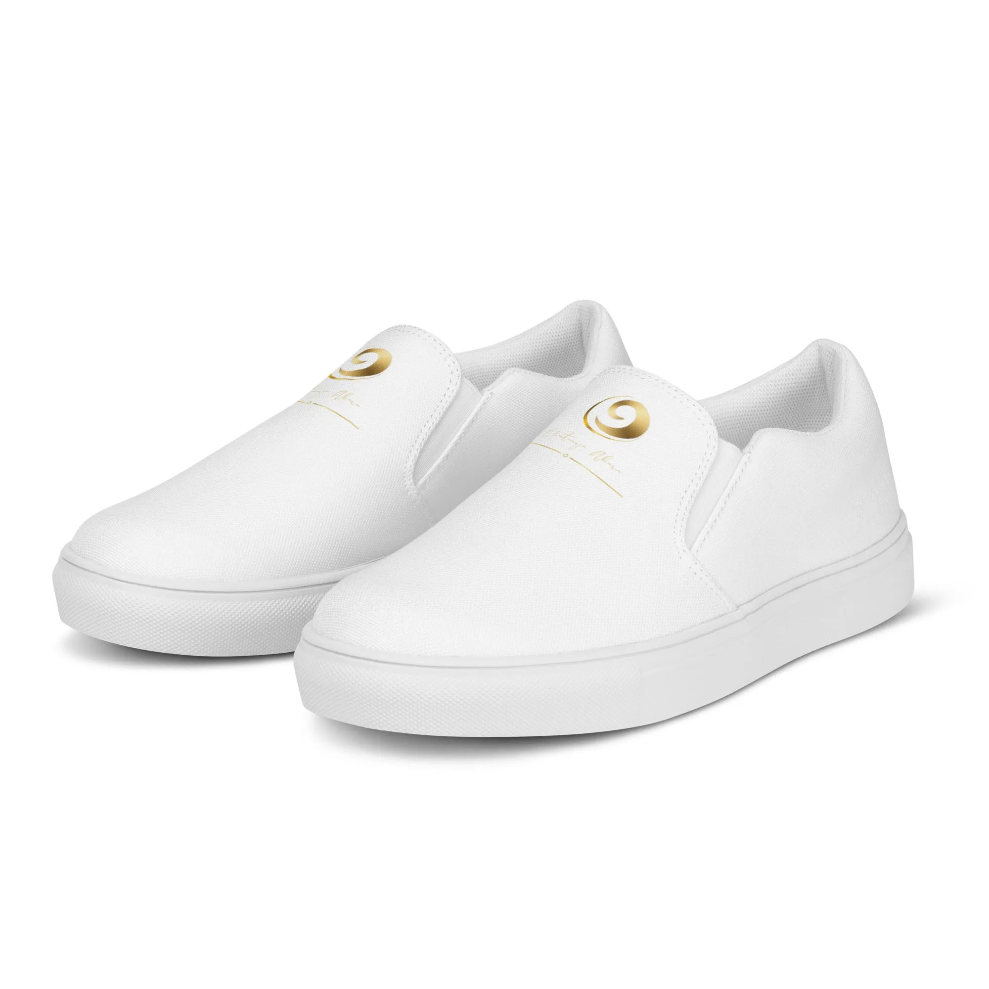 White Chaitanya Abara Women’s Slip-on Canvas Shoes