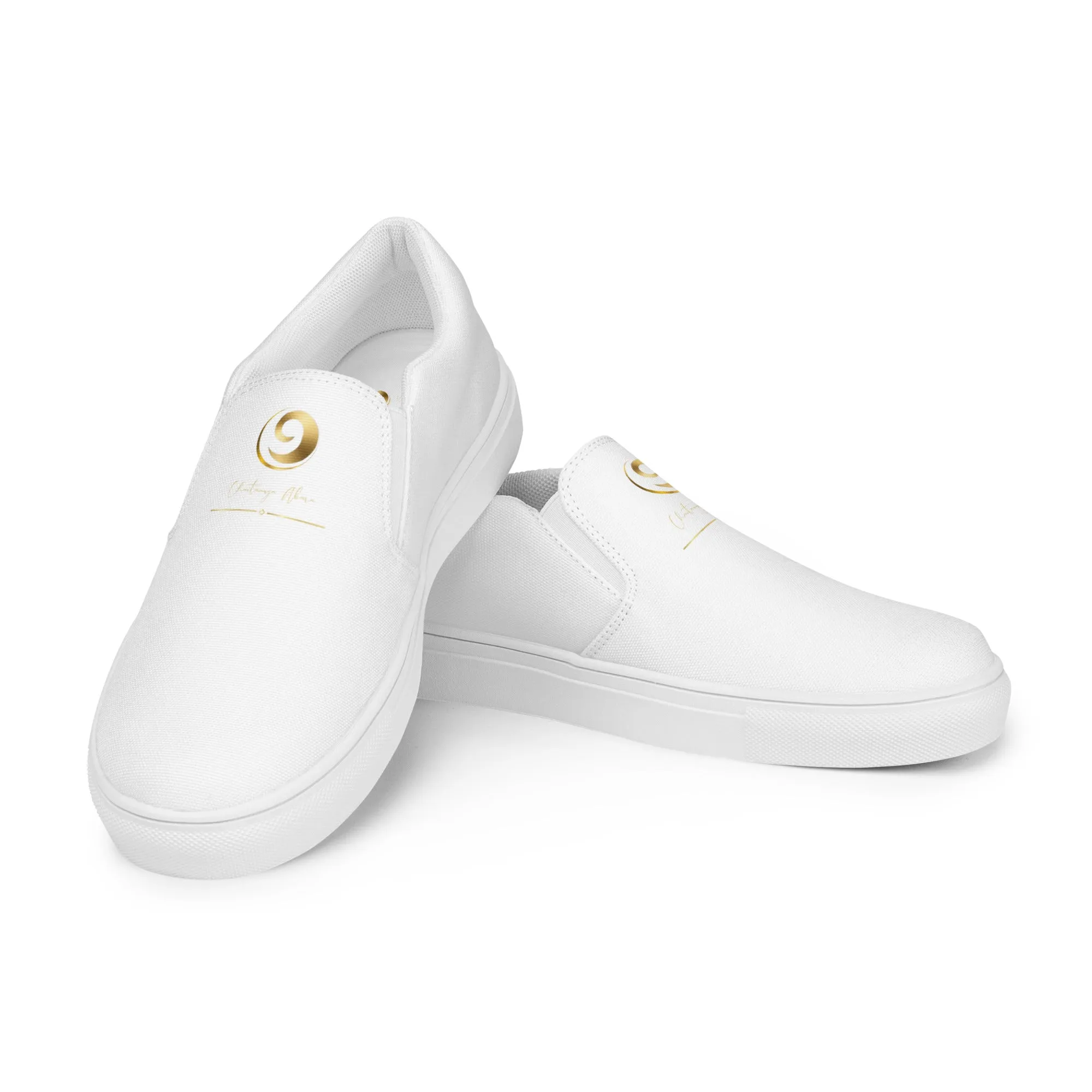White Chaitanya Abara Women’s Slip-on Canvas Shoes