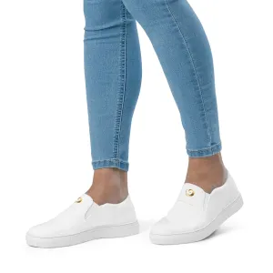 White Chaitanya Abara Women’s Slip-on Canvas Shoes