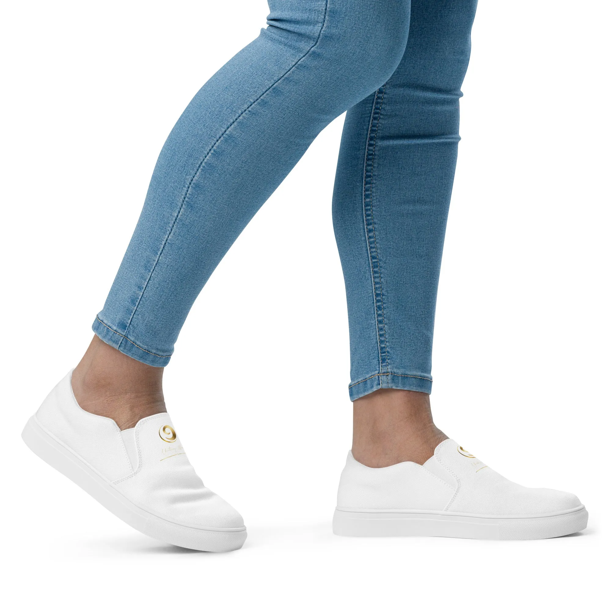 White Chaitanya Abara Women’s Slip-on Canvas Shoes