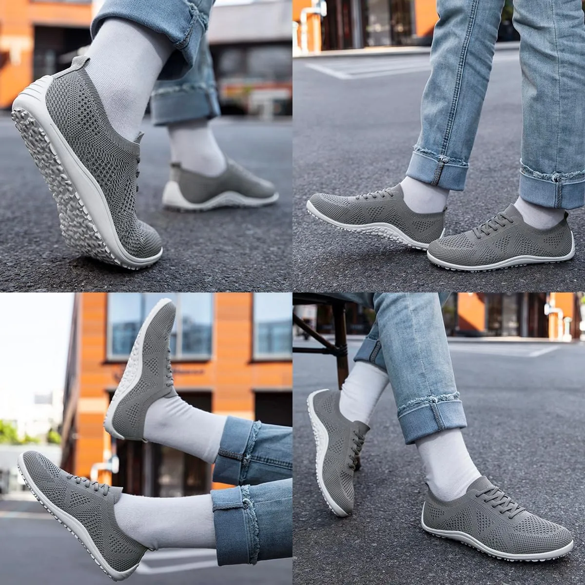 Women Barefoot Shoes Slip on Canvas Walking Sports Zero Drop Sole Casual Sneakers Comfortable Breathable Minimalist Soft Beach Outdoor Shoes