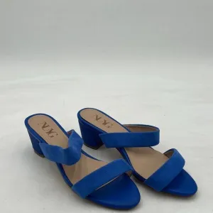 Women Casual Open Toe Sandals Chunky Low Heel Slip On Mule Comfy Summer Slide