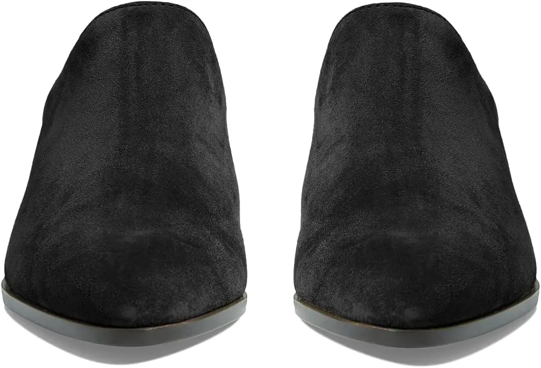 Women Chunky Block Heel Mules Pointed Closed Toe Suede Mule Sandals Slip-On Stacked Heels Booties Backless 2" Heeled Slide Shoes Comfort Fashion Casual Office Homecoming Retro 4-11 M US