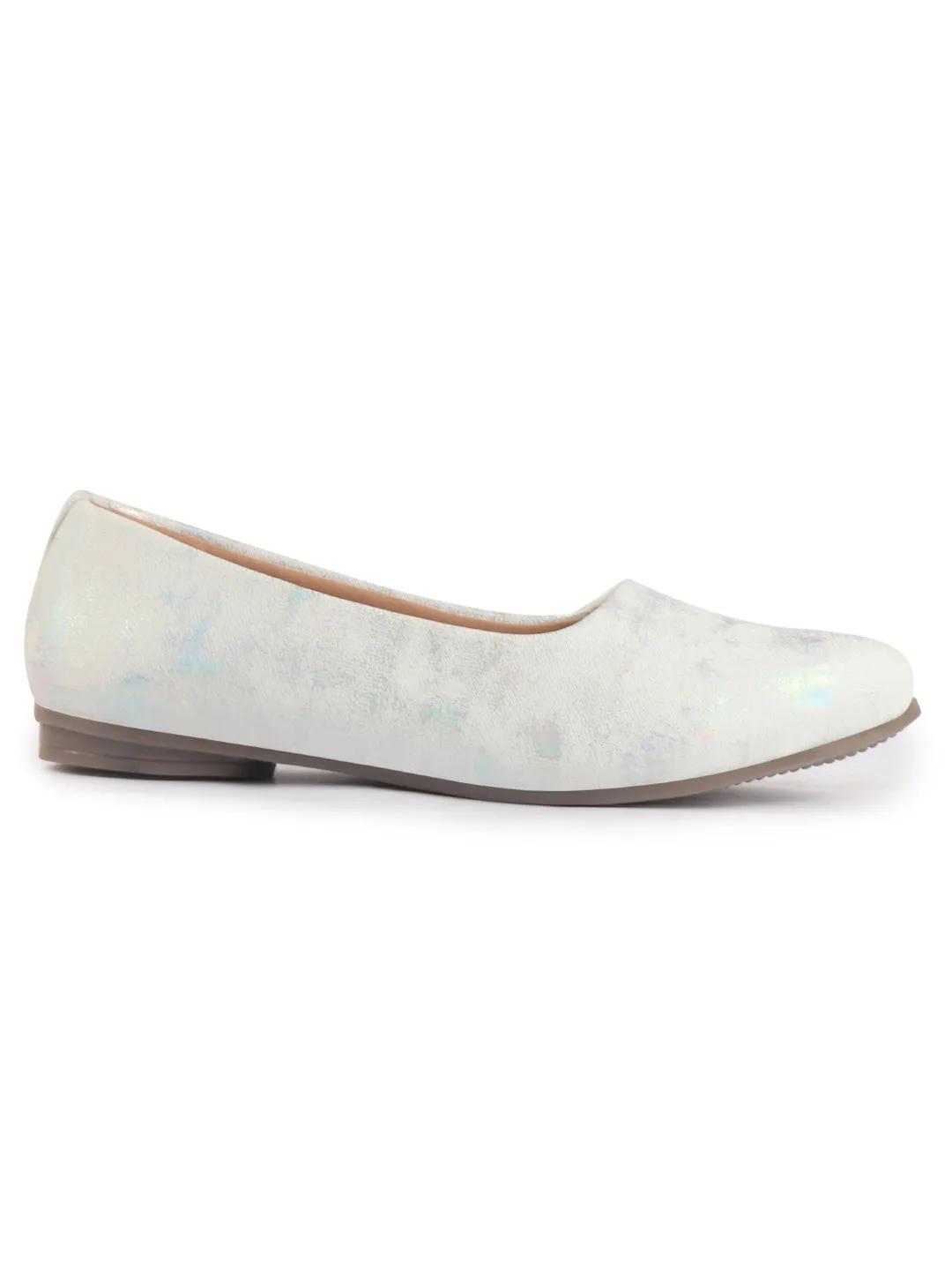 Women Comfortable Slip On Flat Ballerina Glittery Shiny Casual Ballet Driving Shoes Cushioned Insole