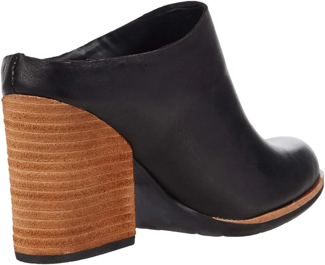 Women High Chunky Stacked Heel Mules Round Closed Toe Heeled Sandals Slip On 3 Inch Block Heels Suede Backless Booties Burnished Dressy Vintage Party Office Ladies Slide Slippers 4-11 M US