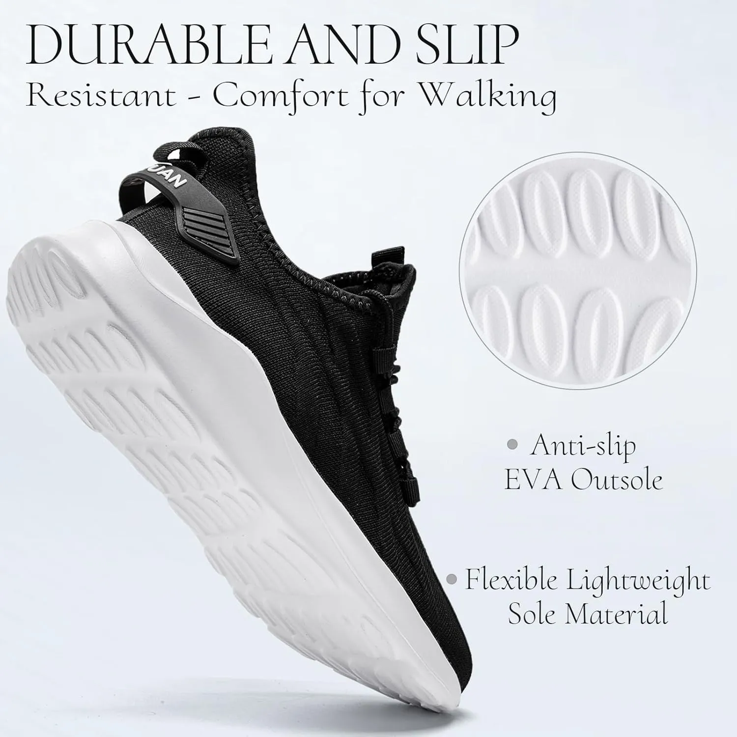 Women Tennis Running Shoes Walking Slip on Summer Gym Workout Athletic Comfortable Sneakers Black