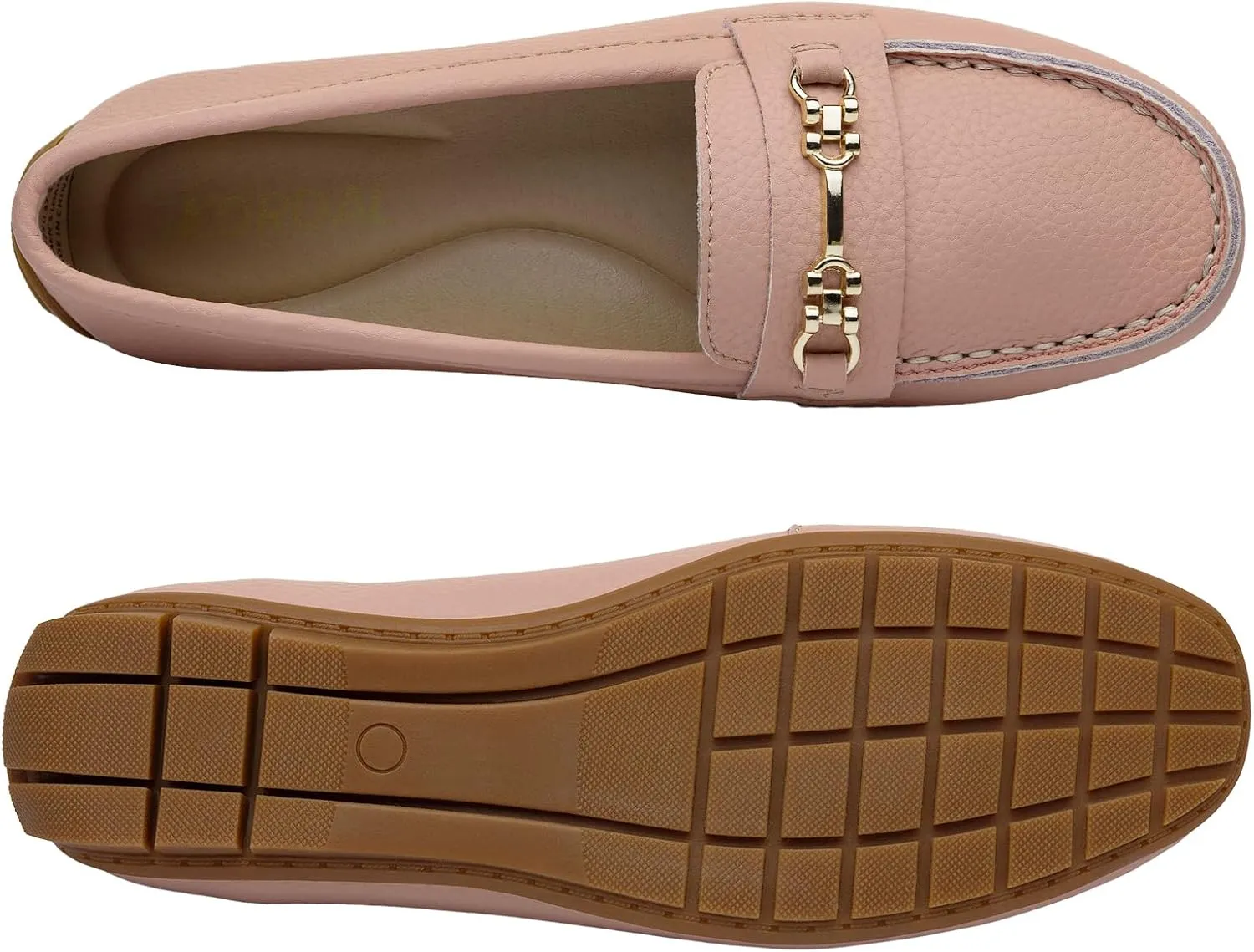 Women's Comfortable & Lightweight Leather Loafers Slip-Ons Driving Mocs Walking Shoes Cute Business Casual Dress Shoes Work Flats for Women