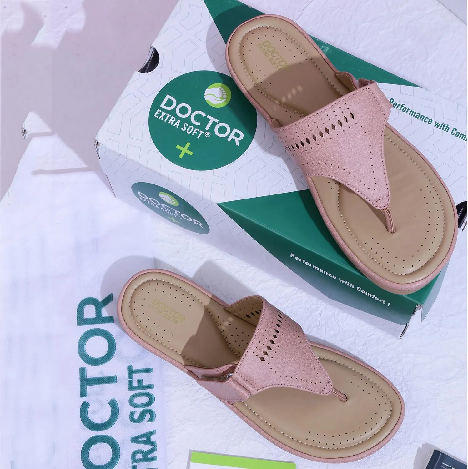 Women's Flat Memory Foam Slippers/Flip-Flops Fashion Stylish Casual Comfortable Diabetic Orthopedic Lightweight Synthetic Slip-on Sandals with Adjustable Strap for Girls/Ladies D-608