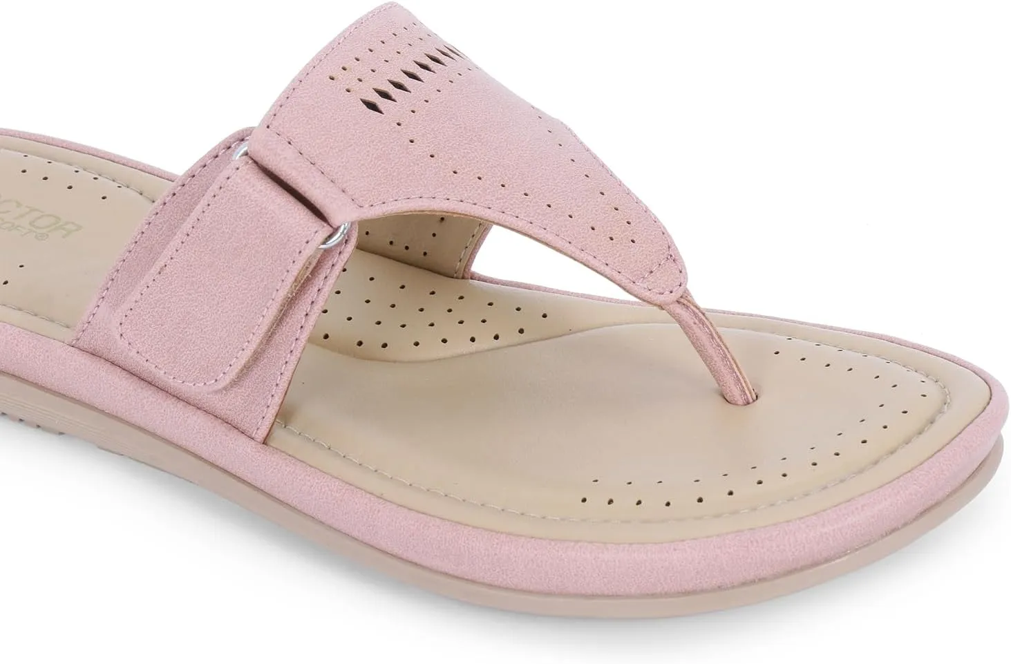 Women's Flat Memory Foam Slippers/Flip-Flops Fashion Stylish Casual Comfortable Diabetic Orthopedic Lightweight Synthetic Slip-on Sandals with Adjustable Strap for Girls/Ladies D-608