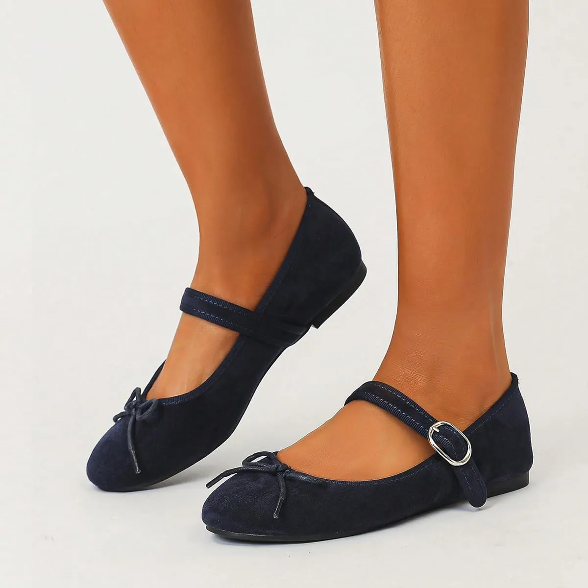 Women's Flat Stylish Mary Jane Shoes with Buckle Ankle Strap