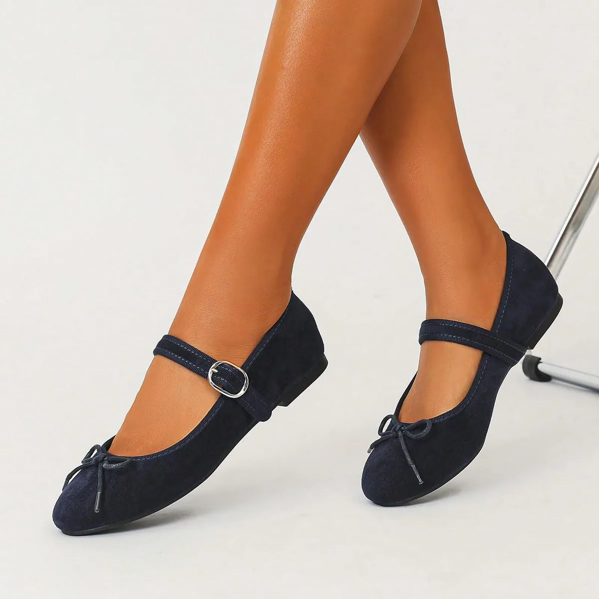 Women's Flat Stylish Mary Jane Shoes with Buckle Ankle Strap