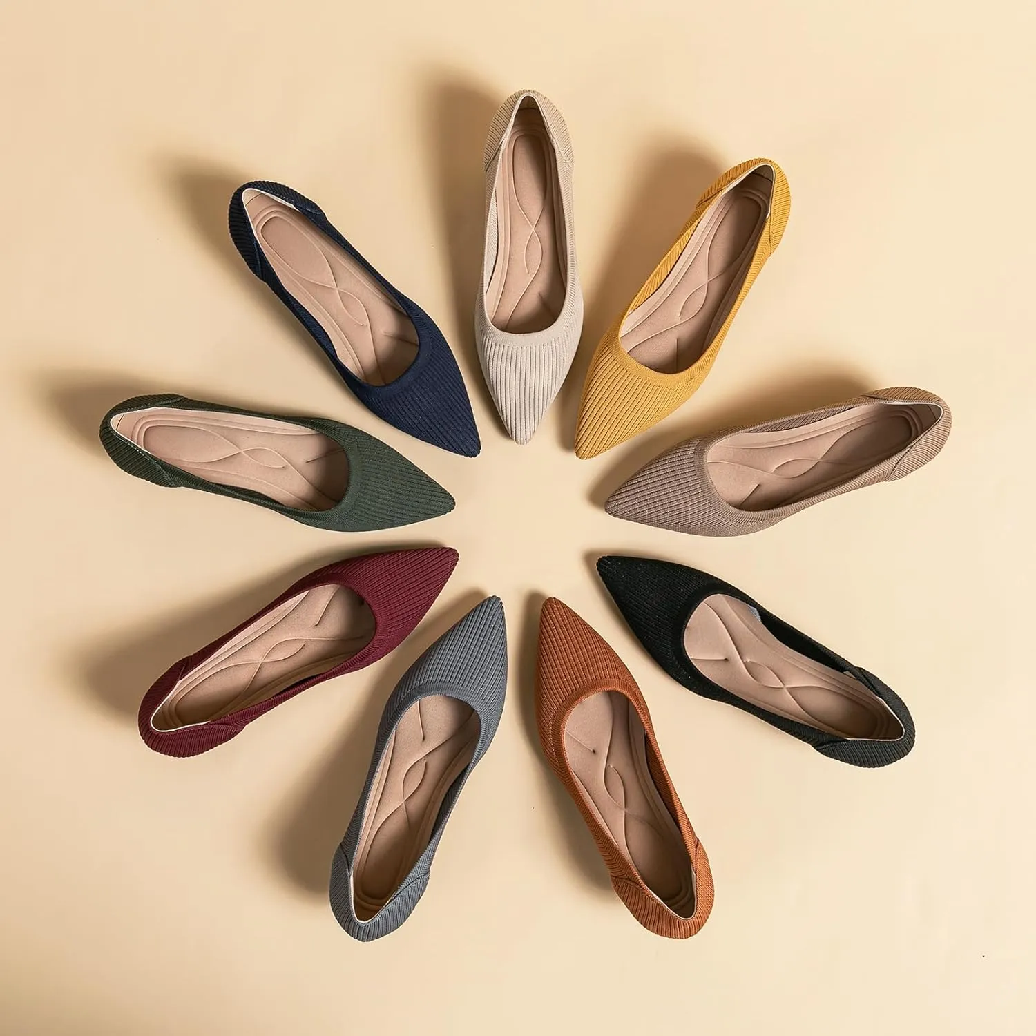 Women's Knit Kitten Heel Pumps Fashion Pointed Toe Shallow Mouth Slip On Comfortable Heels Casual Work Office Business Wedding Formal Dress Shoes