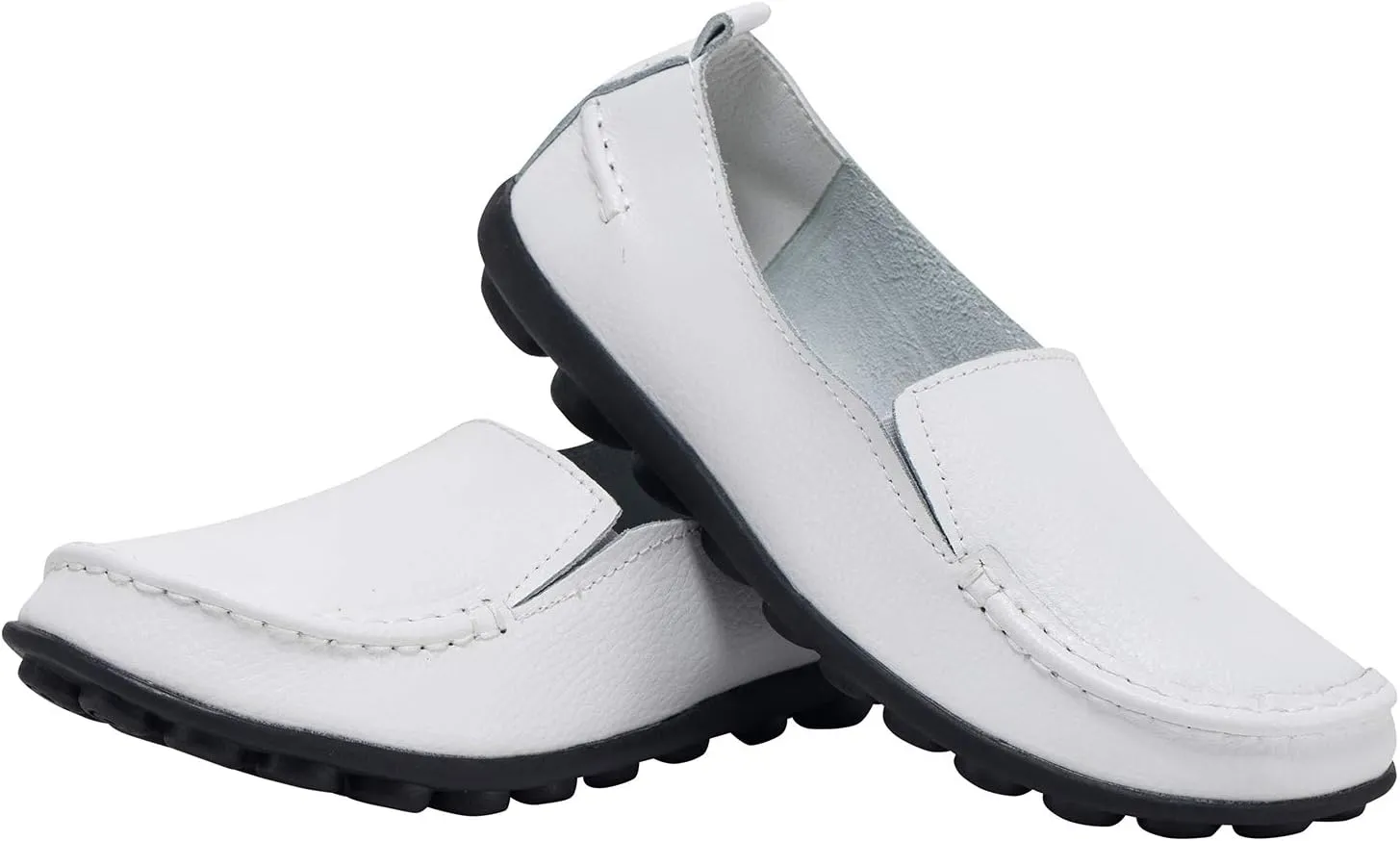 Women's Leather Loafers Comfortable Flat Shoes