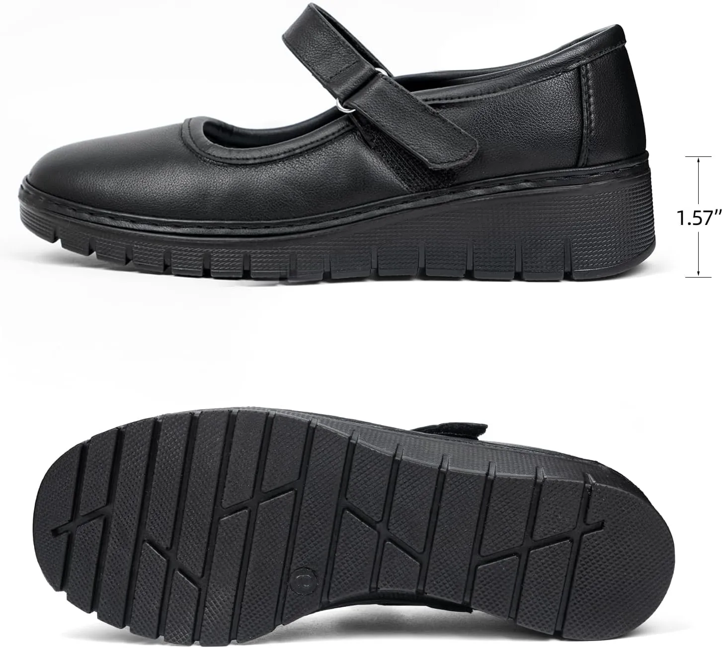 Women’s Mary Jane Shoes for Bunions Comfortable Orthotic Dress Shoes Non-Slip Orthopedic Work Shoes