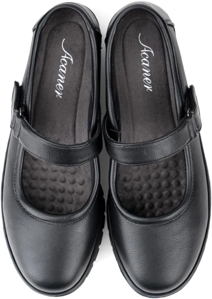 Women’s Mary Jane Shoes for Bunions Comfortable Orthotic Dress Shoes Non-Slip Orthopedic Work Shoes