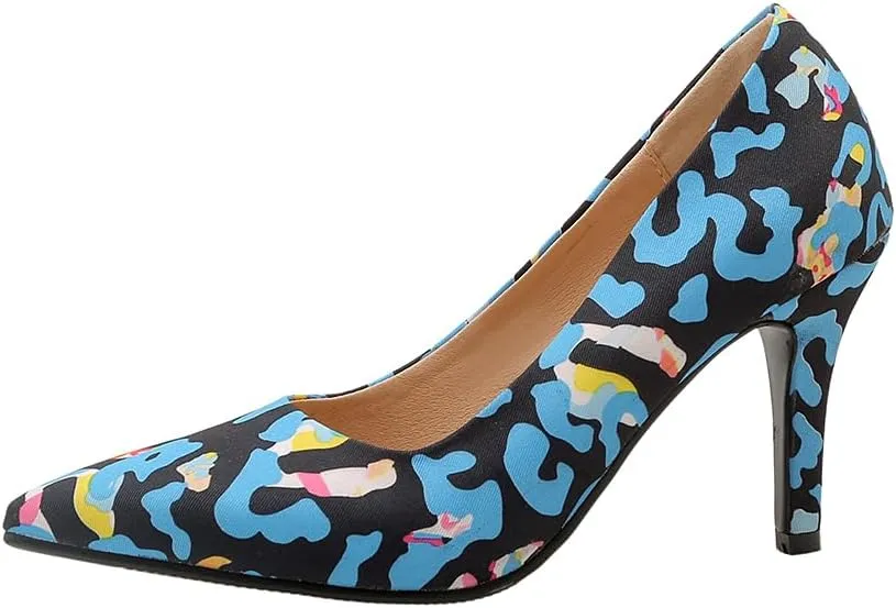 Women's Men's Pointed Toe Mid Heel Plus Size Slip On Wedding Dress Pumps Shoes