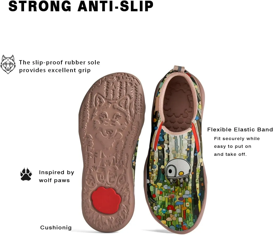Women's Painted Travel Loafers Slip On Sneakers Casual Comfortable Walking Lightweight Nurse Shoes
