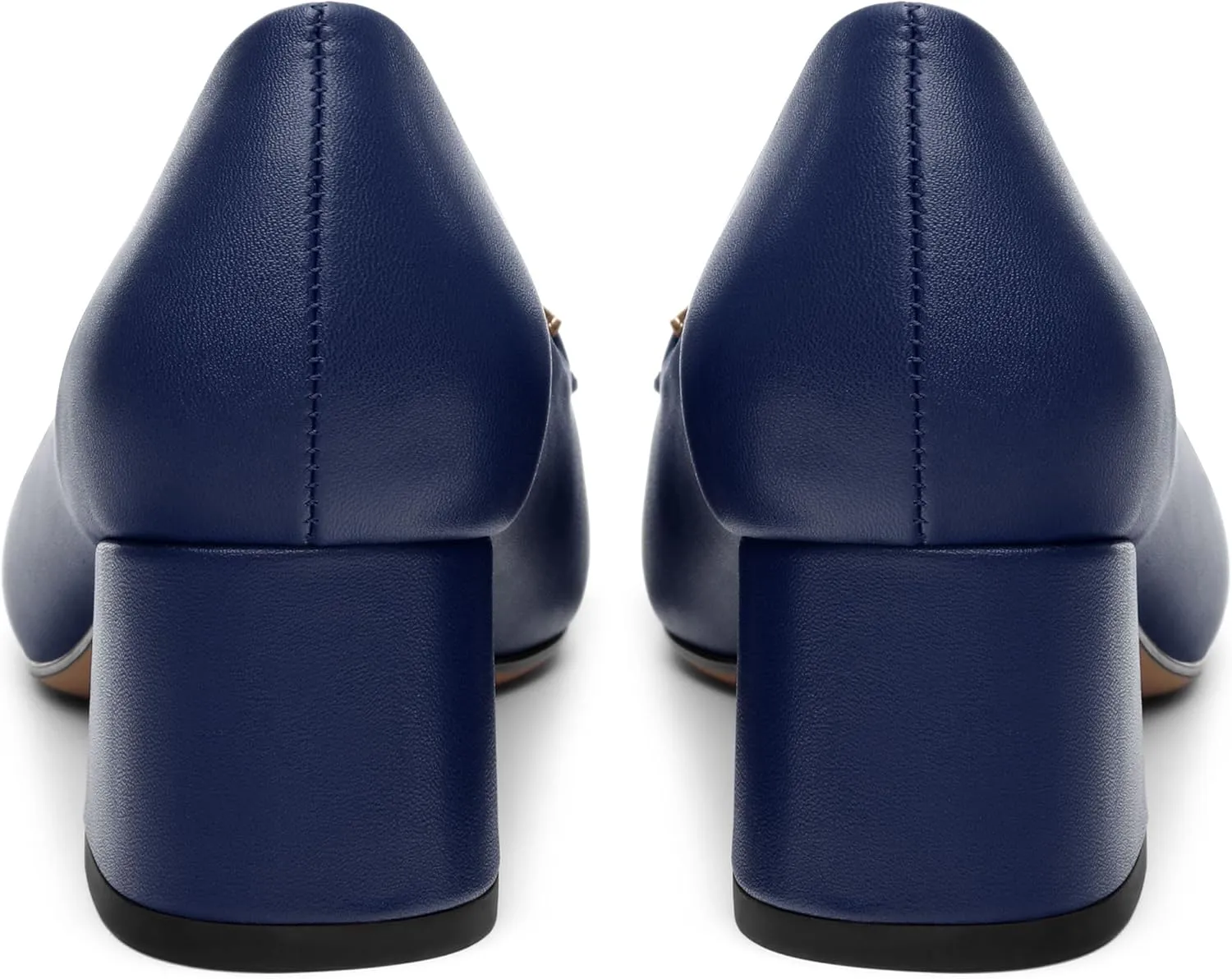 Women's Pumps Low Chunky Block Heel Square Toe Slip On Comfortable Dress Shoes for Work Office Casual