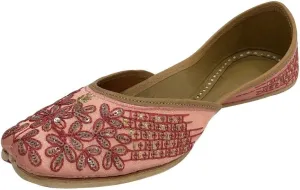 Women's Punjabi Jutti Handmade Ethnic Shoes Traditional Stylish Mojari Khussa Jooti Pink