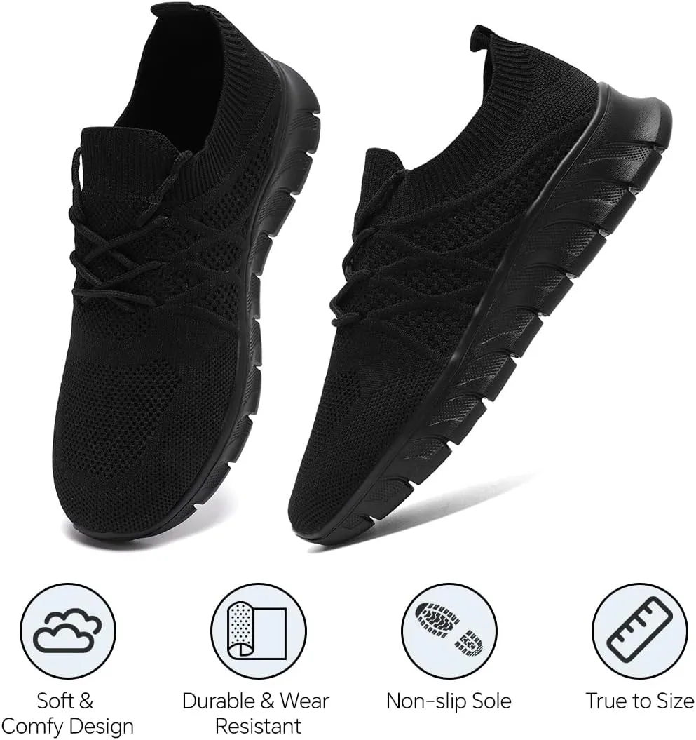 Womens Running Shoes Walking Tennis Sneakers Casual Slip on Breathable Lightweight Comfortable Fashion Athletic Sports Gym Trainers