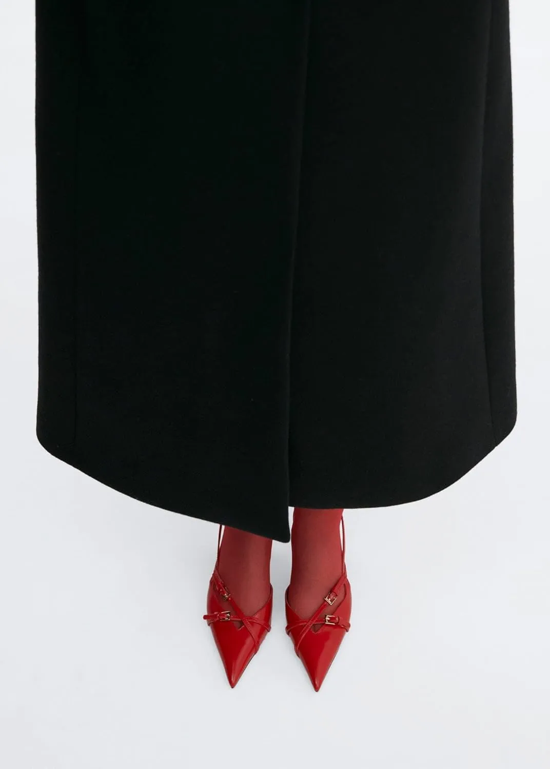 Women's Slingback Kitten Heels Buckle Strap Work Pumps Pointed Toe Slip On Comfortable Dress Shoes