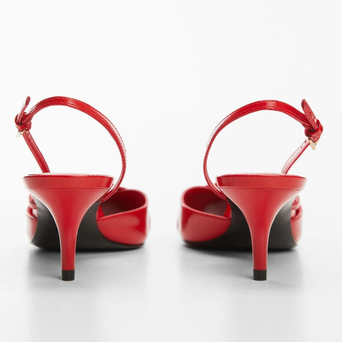 Women's Slingback Kitten Heels Buckle Strap Work Pumps Pointed Toe Slip On Comfortable Dress Shoes