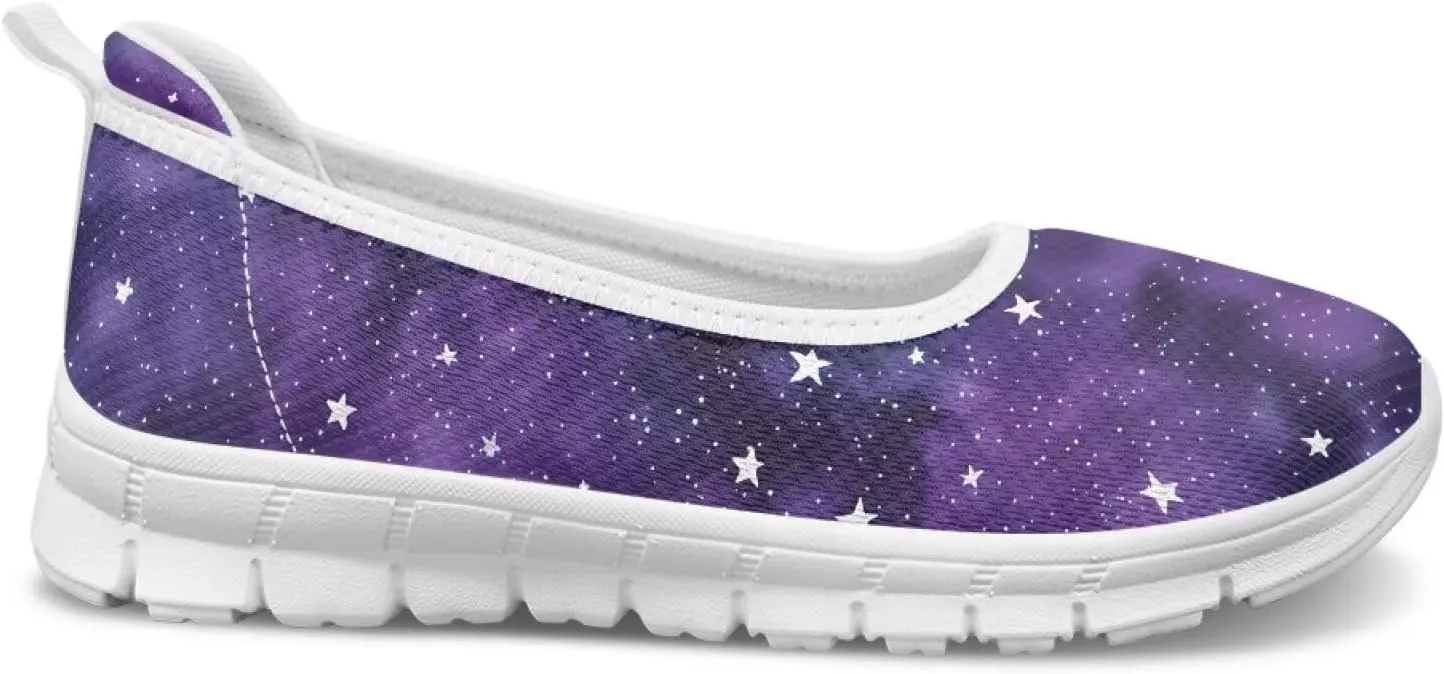 Womens Slip on Shoes Lightweight Printed Walking Shoes Stylish Loafers Non Slip Flat Shoes Low-top Casual Shoes SizeUS 6-11