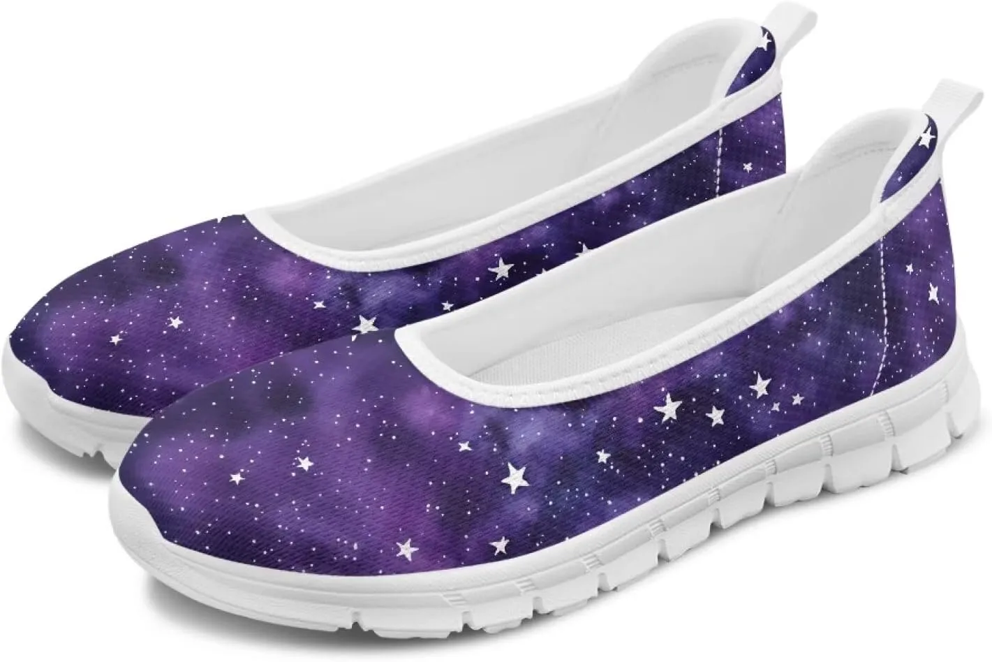 Womens Slip on Shoes Lightweight Printed Walking Shoes Stylish Loafers Non Slip Flat Shoes Low-top Casual Shoes SizeUS 6-11