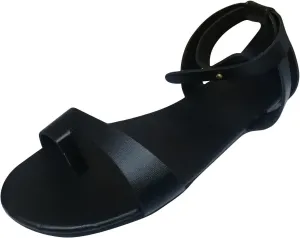Women's Stylish Flat Sandals Elegant Clip Toe Sandal with Ankle Strap Retro Footwear for Comfortable Everyday Wear