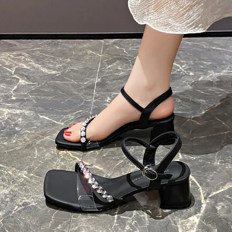 Women's Summer fashion mid-heeled sandals outdoor event