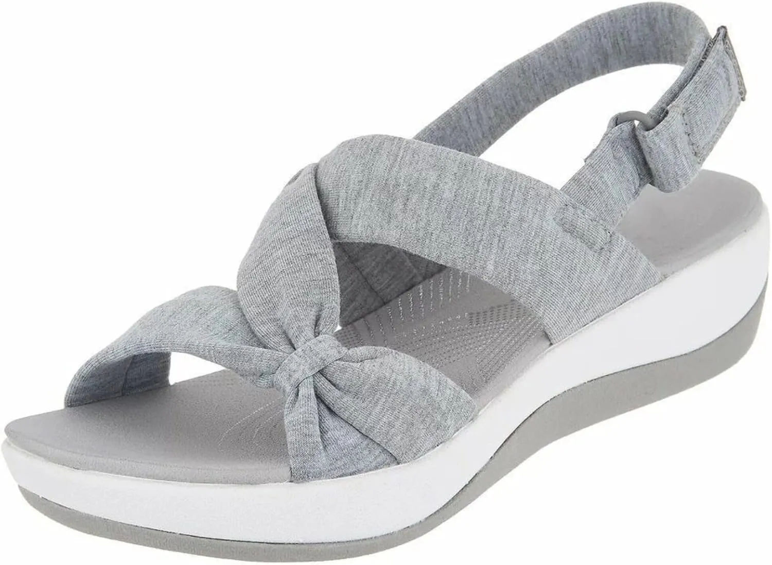 Women's Summer Walking Sandals Fashion Air Cushion Support Platform Ankle Strap Shoes Comfortable Casual Wedge Sandals
