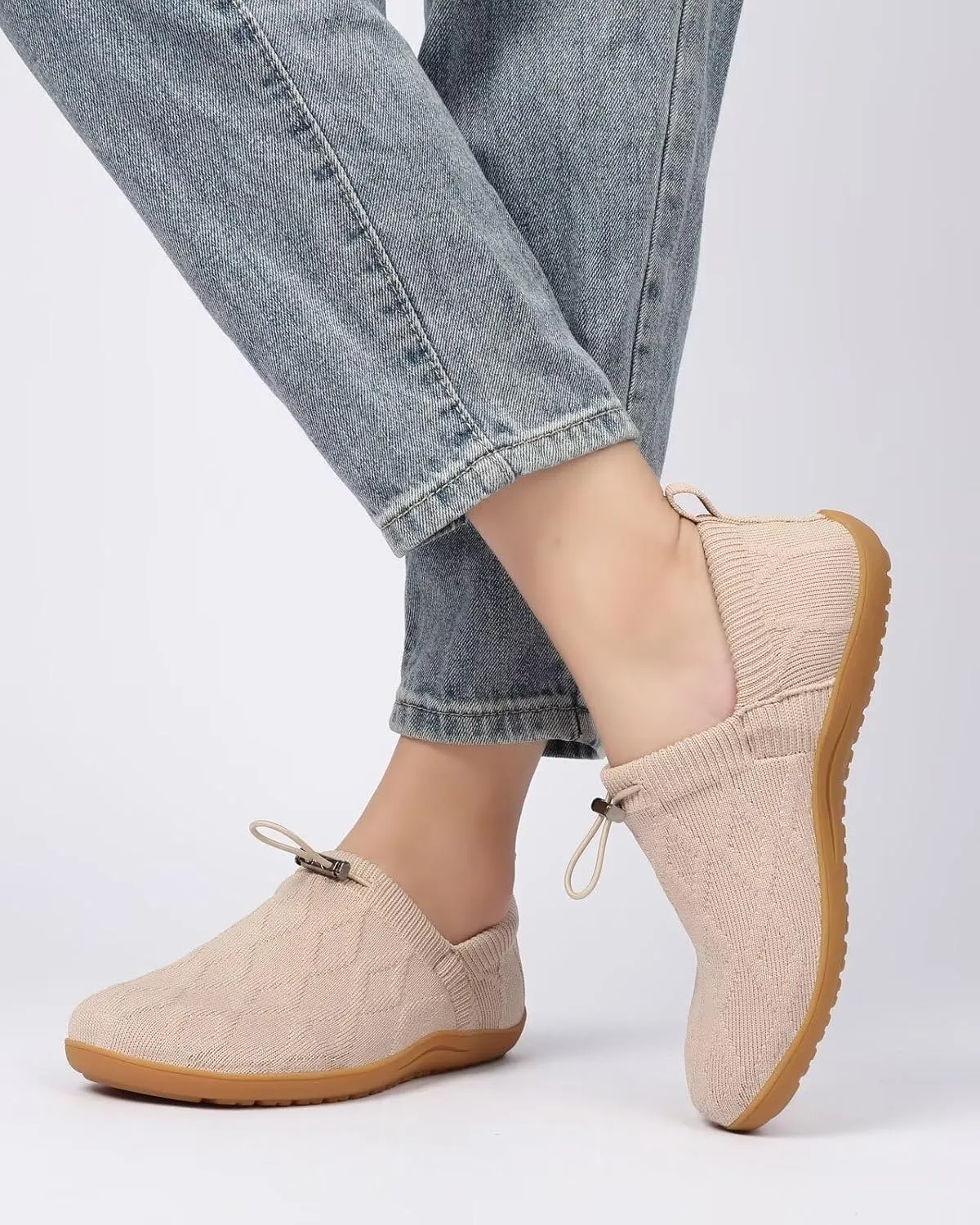 Women's Wide Toe Barefoot Minimalist Walking Shoes Comfortable Tennis Gym Athletic Flats Slip-on Sneakers