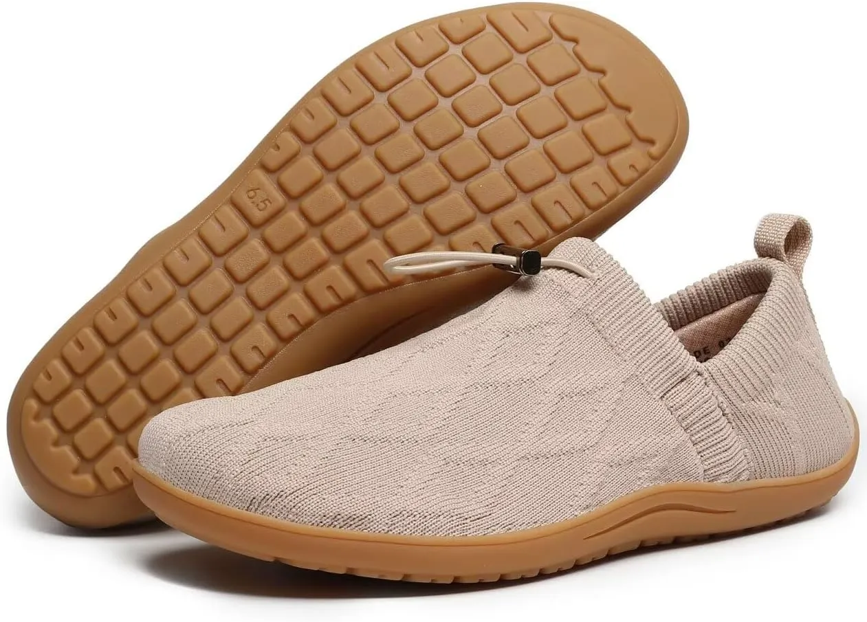 Women's Wide Toe Barefoot Minimalist Walking Shoes Comfortable Tennis Gym Athletic Flats Slip-on Sneakers