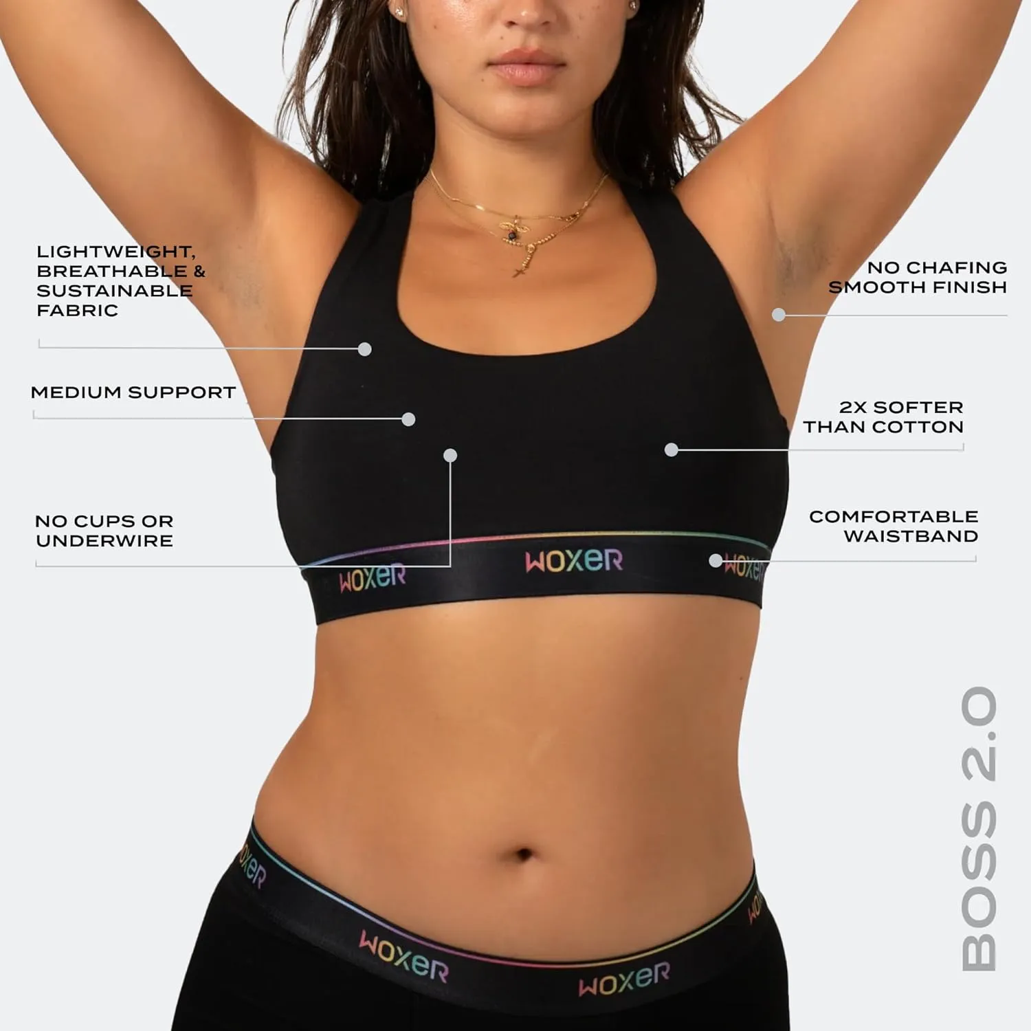 Woxer Boss Bralettes for Women - Wireless, Seamless, Comfortable Support Bra