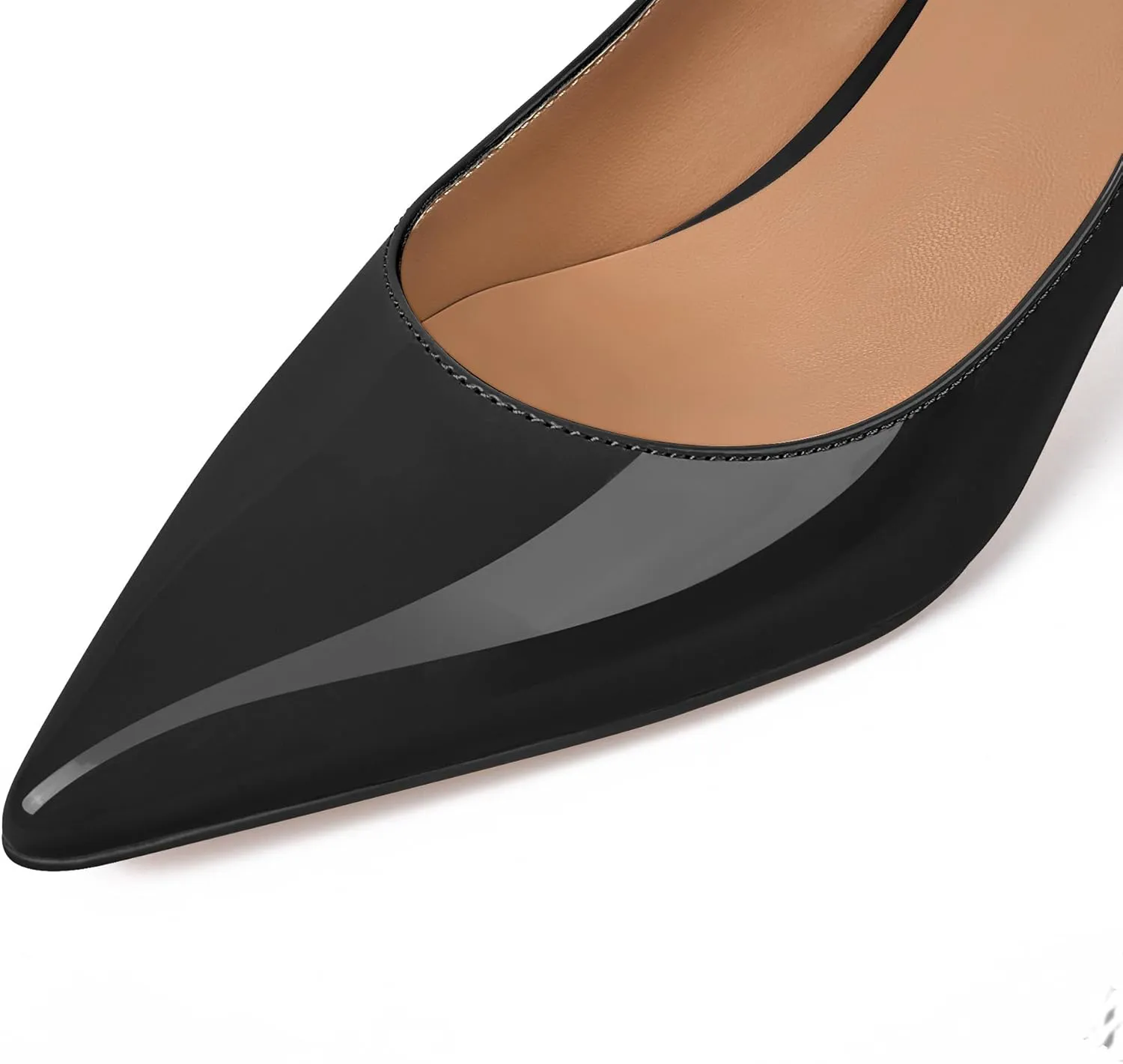 XINIUNIU Heeled Mules for Women Rhinestone Heels Pointed Toe Slip On 2.5 Inch Kitten Stiletto Closed Toe Sandals Dress Wedding Pump Shoes
