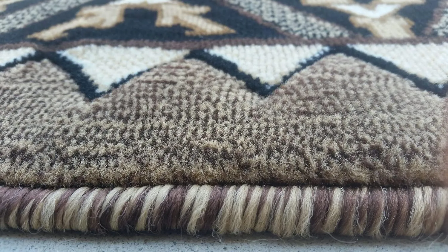 YHSF South West Native American Area Rug D143 - Easy Clean, Thick, Soft, Durable Tribal Indian Inspired Kingdom Design Runner Rug for Bedroom/Living Room and more - Berber, 2 Feet 4 In x 10 Feet 11 In