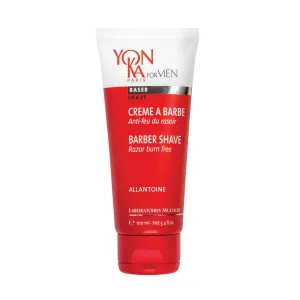 Yon-ka Men's Barber Shave Cream – Razor Burn Free Shaving Cream with Citrus Oils, Patchouli & Peppermint, Soothes Sensitive Skin, Allantoin & Vitamin B5, for Thick Beards & Smooth Shaves (100ml)
