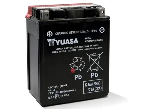 Yuasa YTX14AHBS DG Battery w acid USA AltYB14A2/B2 YB14AA1/2