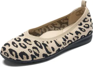 ZURIN Womens Knit Ballet Flats with Arch Support Comfortable Ballet Dressy Flats,Round Toe Slip On Flats Dress Shoes for Dressy Work Casual