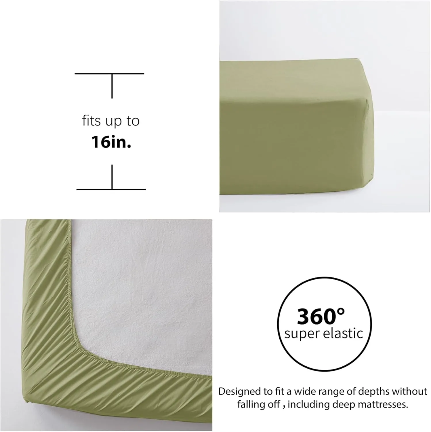 Zzlpp Queen Comforter Set 7 pieces, Army Green Tufted Bed in a Bag with Comforter and Sheets, All Season Boho Bedding Sets with 1 Comforter, 2 Pillow Shams, 2 Pillowcases, 1 Flat Sheet, 1 Fitted Sheet